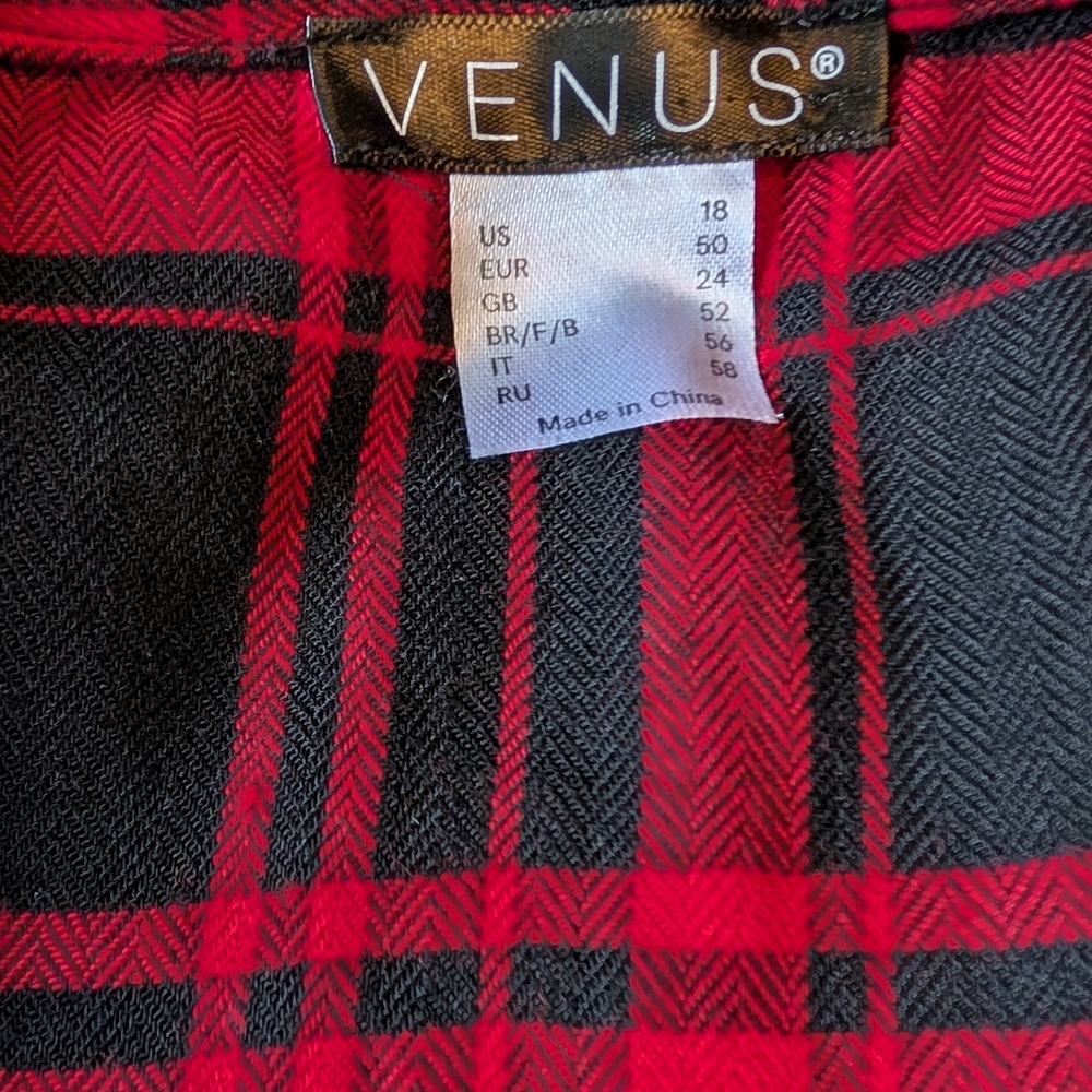 Plaid Button-Up Midi Dress - Picture 4 of 8